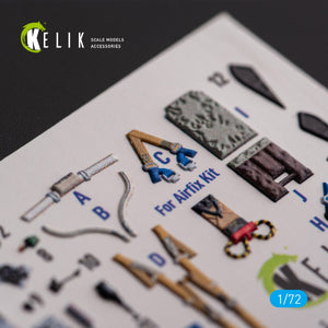 Kelik K72163 F.2A Lighting - interior 3D decals for Airfix kit 1/72