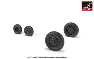 Armory Models AW32302 F-104A/C Starfighter wheels, w/ optional nose wheels, weighted 1/32 – image 5