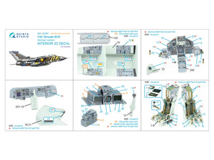 Quinta Studio QD+32261 Tornado ECR German 3D-Printed &amp; coloured Interior on decal paper (Revell) (with 3D-printed resin parts) 1/32