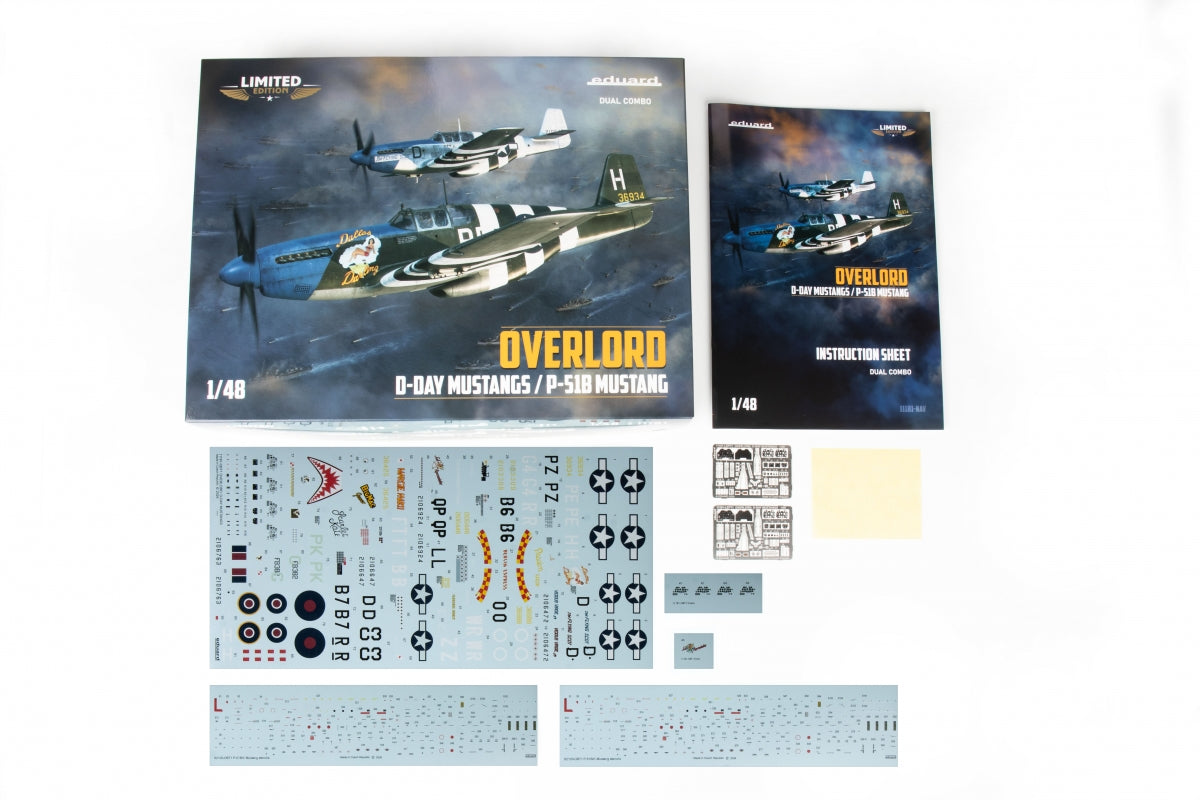 Eduard 11181 OVERLORD: D-DAY MUSTANGS / P-51B MUSTANG DUAL COMBO 1/48 – zdjęcie 3