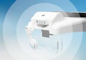 Lightcraft LC1769USB Professional LED Headband Magnifier With Bi-Plate Magnification Loupe / Szkło powiększające, czołowe, Pro LED, 1x 13x – zdjęcie 3