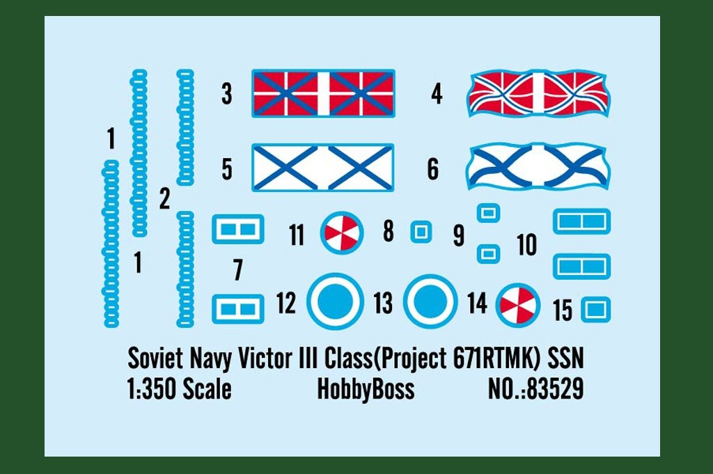 Hobby Boss 83529 Soviet Navy Victor III Class (Project 671RTMK) SSN 1/350 – zdjęcie 2