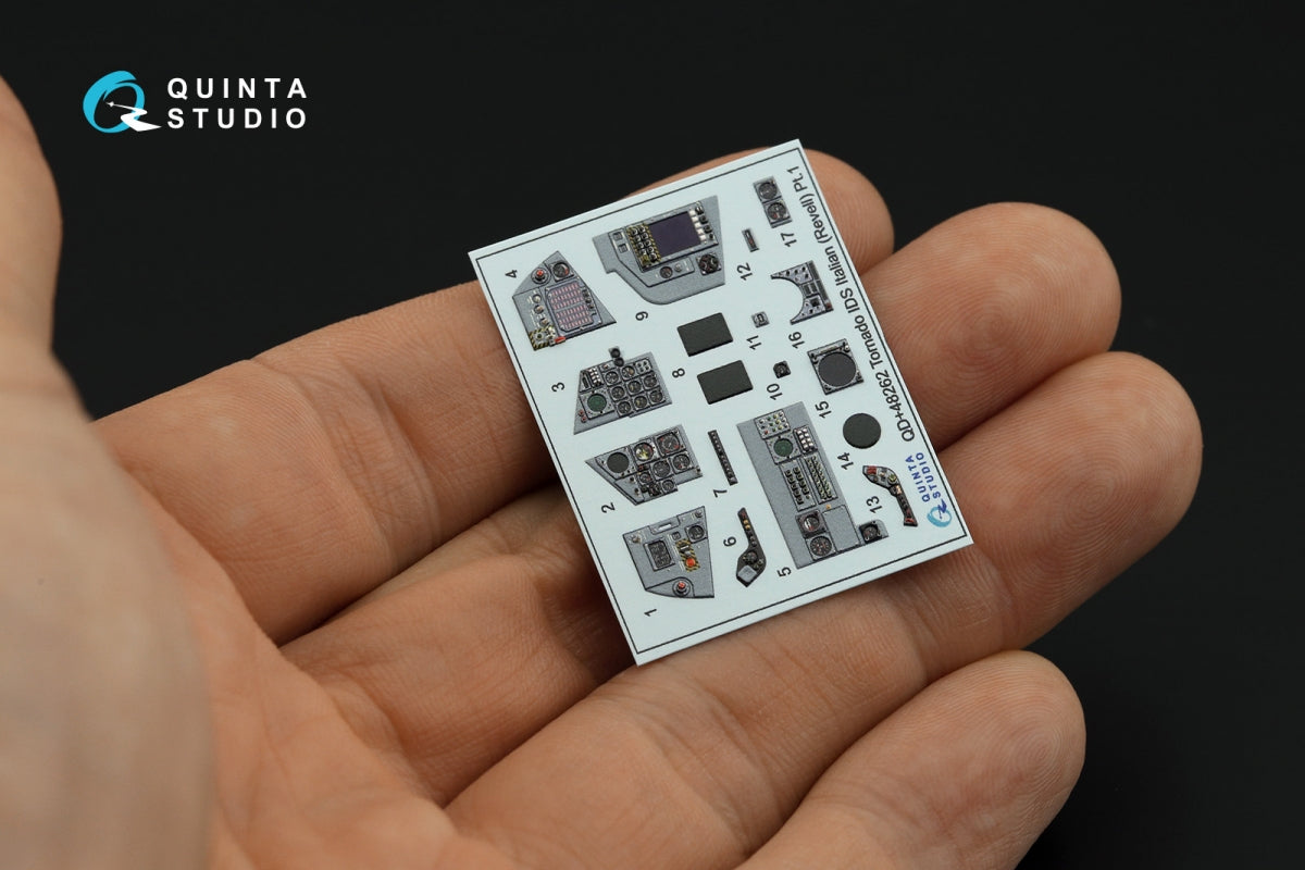 Quinta Studio QD+48262 Tornado IDS Italian 3D-Printed &amp;amp; coloured Interior on decal paper (Revell) (with 3D-printed resin parts) 1/48 – zdjęcie 9