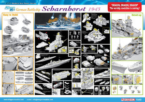 Dragon 1036 German Battleship Scharnhorst 1941 1/350 – zdjęcie 2