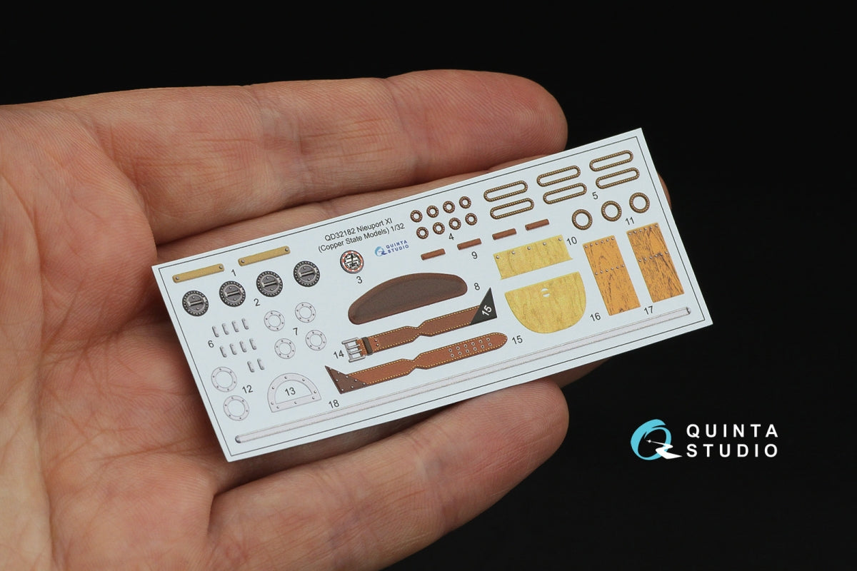 Quinta Studio QD32182 Nieuport XI 3D-Printed &amp;amp; coloured Interior on decal paper (CSM) 1/32 – zdjęcie 4