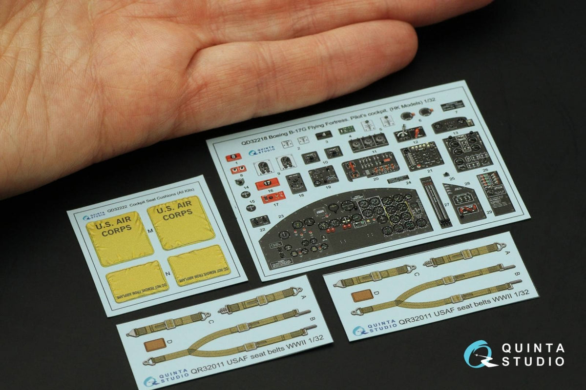 Quinta Studio QD32218 Boeing B-17G Navigator, bombardier, waist and tail gunners compartments. 3D-Printed coloured Interior (HK models) 1/32 – zdjęcie 3