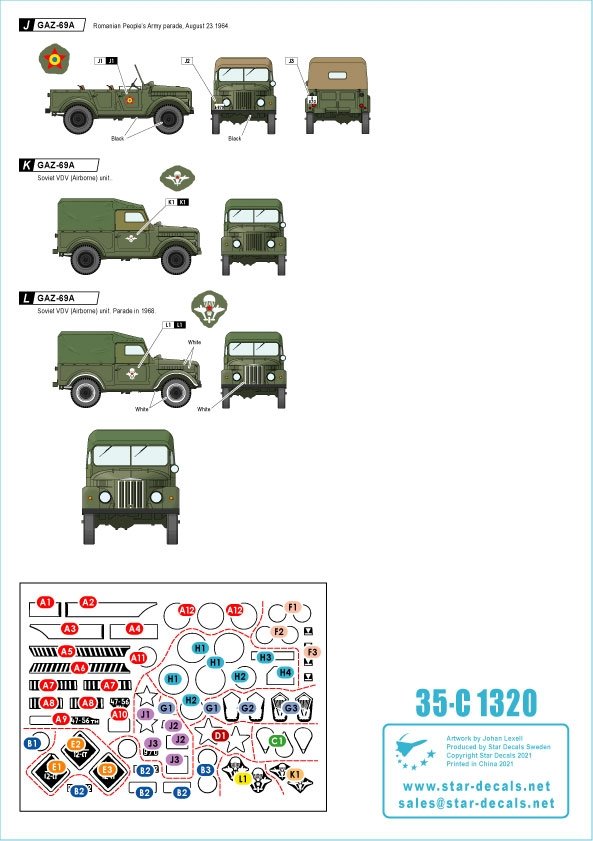 Star Decals 35-C1320 GAZ-69 1/35 – zdjęcie 2