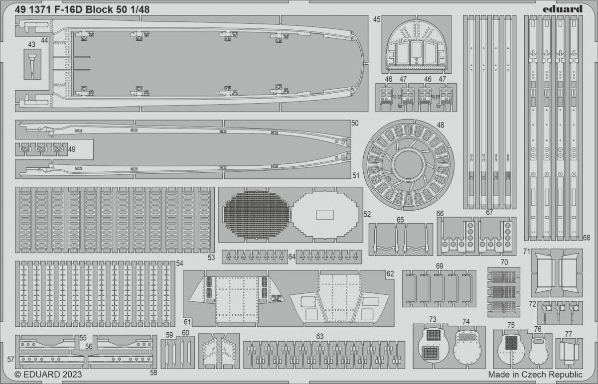 Eduard 491371 F-16D Block 50 KINETIC MODEL 1/48 – zdjęcie 2