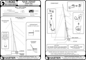 Master SM-400-004 R.M.S. Titanic (Olympic, Britannic) – zestaw masztów 1/400 – zdjęcie 3