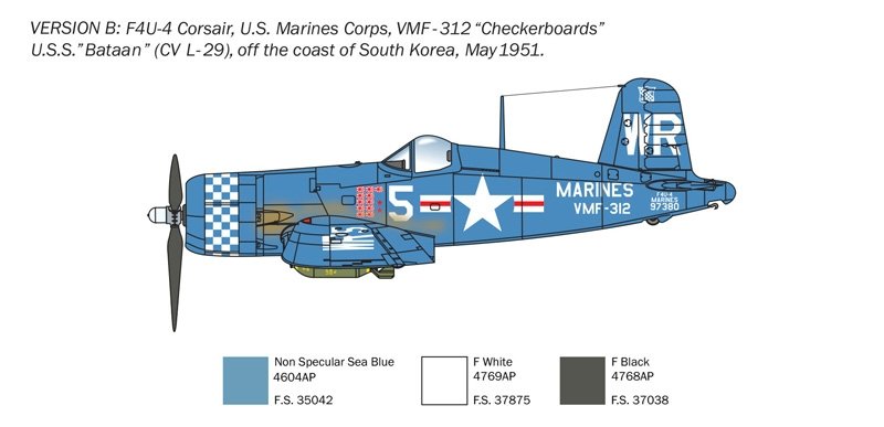 Italeri 1453 F4U-4 Corsair - Korean War 1/72 – zdjęcie 4