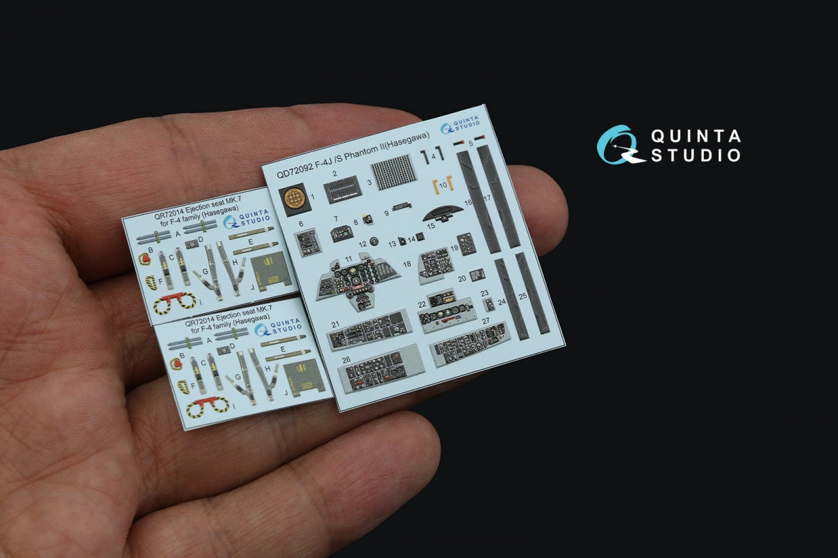 Quinta Studio QD72092 F-4J/S 3D-Printed &amp;amp; coloured Interior on decal paper (Hasegawa) 1/72 – zdjęcie 4