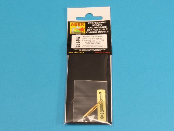 Aber 35L-142 Barrel for 20 mm M693 autocannon and barrel for F1 7,62 machine gun for AMX-30 1/35 – zdjęcie 7