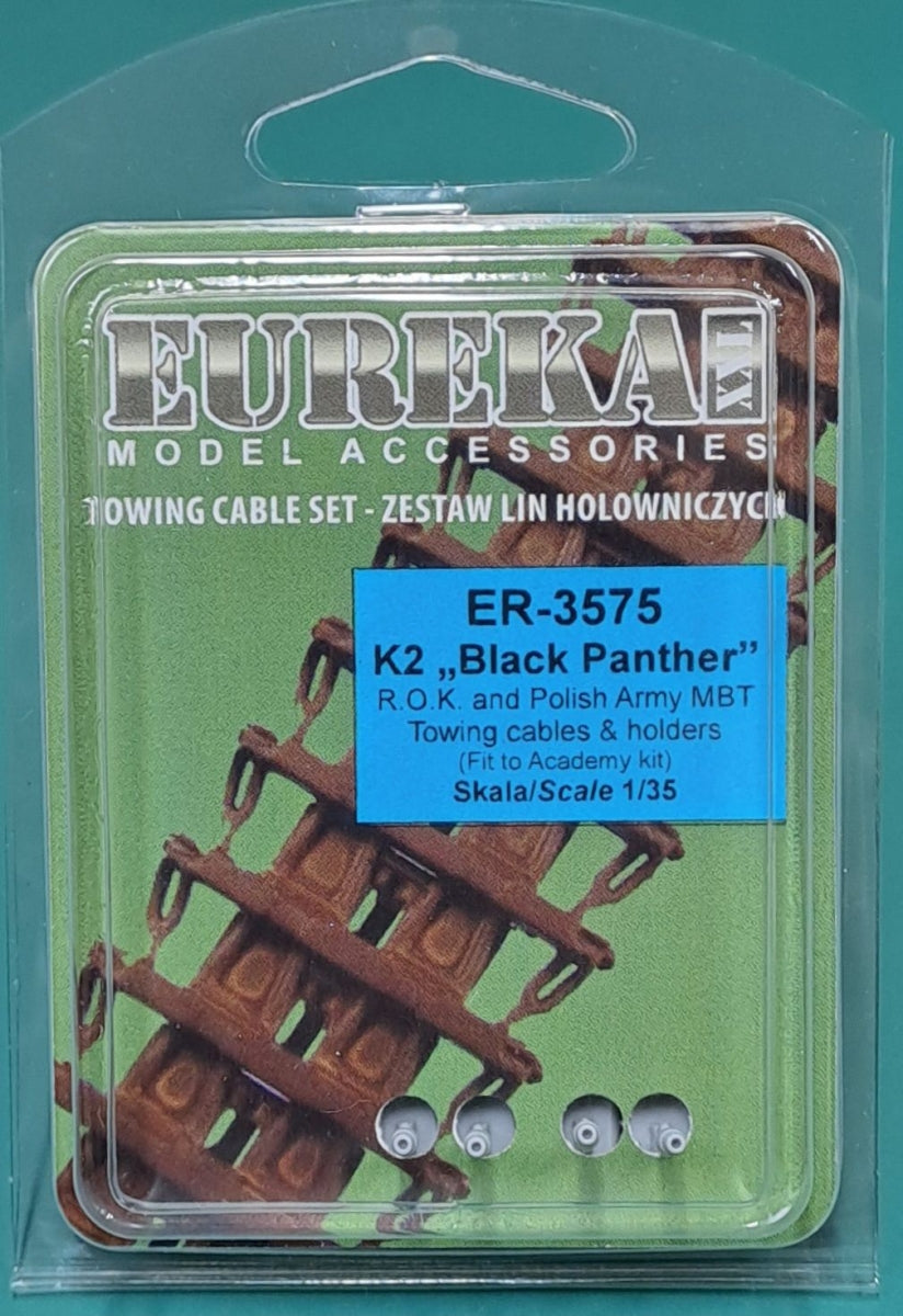 Eureka XXL ER-3575 K2 Black Panther MBT Towing Cables &amp;amp; Holders (Academy) 1/35 – zdjęcie 2