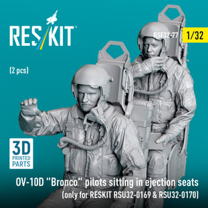RESKIT RSF32-0077 OV-10D &amp;quot;Bronco&amp;quot; pilots sitting in ejection seats (2 pcs) (only for RESKIT RSU32-0169 &amp;amp; RSU32-0170) (3D Printed) 1/32 – image 3