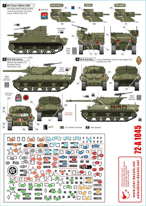 Star Decals 72-A1045 Royal Artillery # 1. 75th D-Day Special. The Big Guns - Sexton, Priest, Wolverine and Achilles 1/72 – zdjęcie 2
