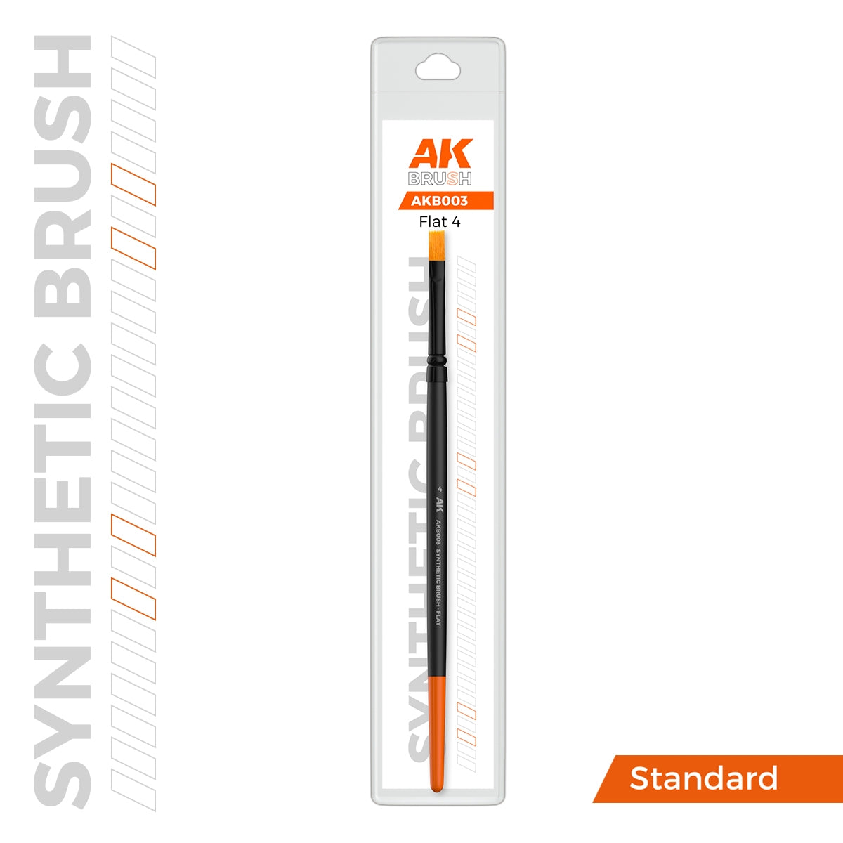 AK Interactive AKB003 AK SYNTHETIC BRUSH – FLAT 4 – image 2