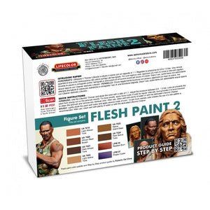Lifecolor CE03 Acrylic paint Set Flesh Paint 2 8x22ml – zdjęcie 2