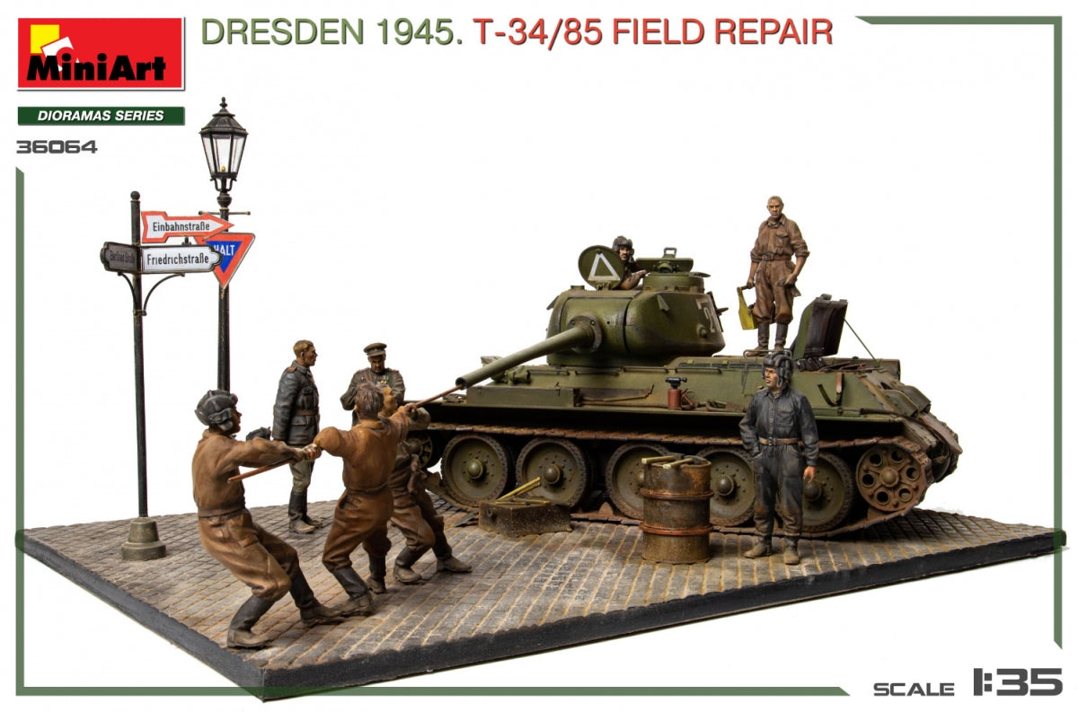 MiniArt 36064 Dresden 1945. T-34/85 Field Repair. BIG SET 1/35 – zdjęcie 5