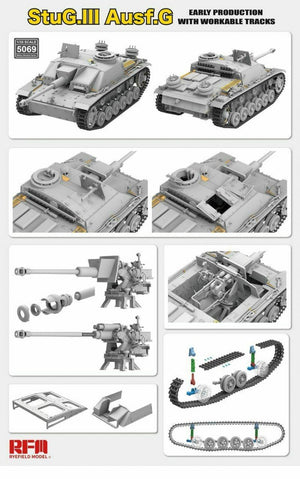 Rye Field Model 5069 StuG. III Ausf. G Early Production with workable track links 1/35 – zdjęcie 2