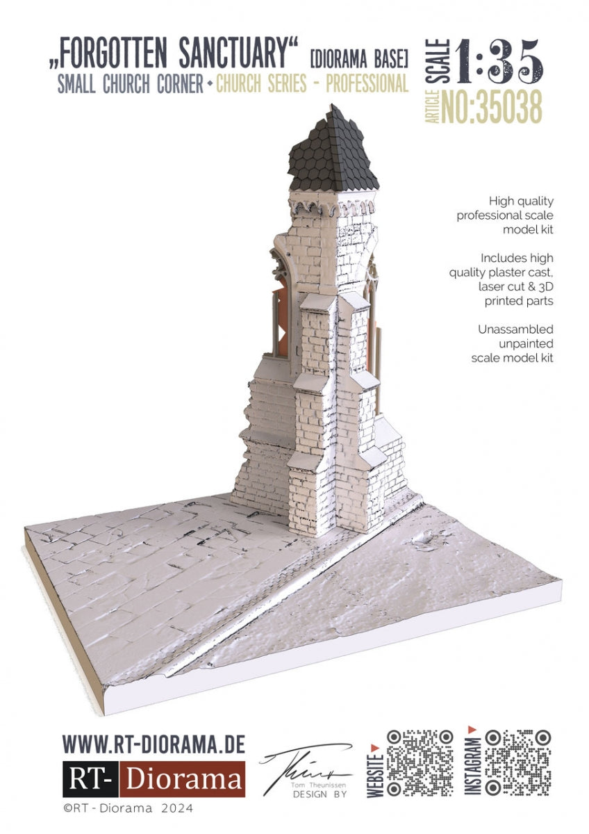 RT-Diorama 35038 Diorama Base: Small Church Corner &amp;quot;Forgotten Sanctuary&amp;quot; 1/35 – zdjęcie 2