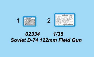 Trumpeter 02334 Soviet D-74 122mm Field Gun 1/35 – image 10