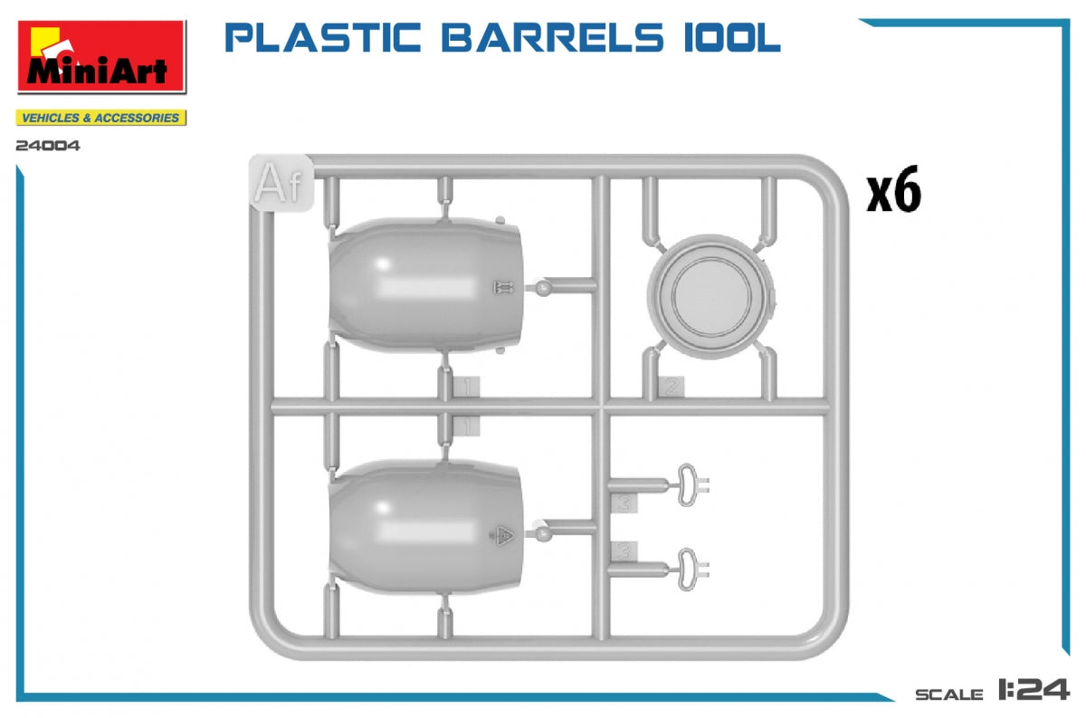 MiniArt 24004 PLASTIC BARRELS 100L 1/24 – imagen 3
