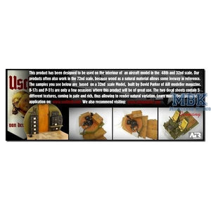 Uschi van der Rosten 1016 Woodgrain Decal Fine Aircraft Interior Textures 1/48