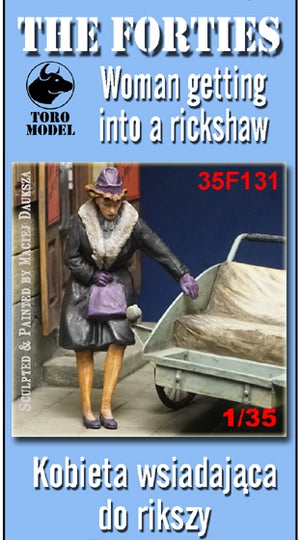 Toro 35F131 Lata Czterdzieste - Figurka - Kobieta Wsiadająca do Rikszy 1/35