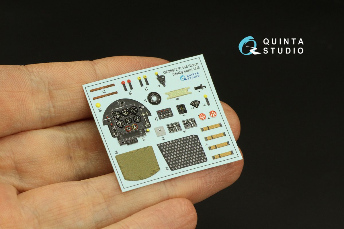 Quinta Studio QD35072 Fi 156C 3D-Printed &amp;amp; colored Interior on decal paper (Hobby Boss (ex-Tristar)) 1/35 – image 2
