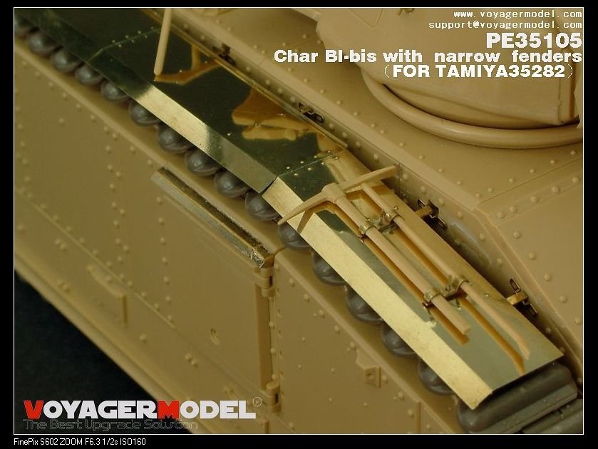 Voyager Model PE35105 WWII French Char BI-bis with narrow fenders (B ver include Gun barrel) for TAMIYA 35282 1/35 – zdjęcie 4