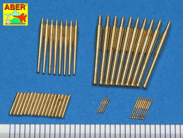 Aber 350L-52 Set of barrels 203mm x 10, 127mm x 8, 25mm x 8, 13mm x 4 for Japan Heavy Cruiser Mogami (1942) 1/350 – image 2