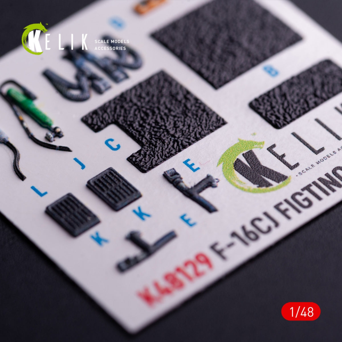 Kelik K48129 F-16CJ - interior 3D decals for Hasegawa kit 1/48