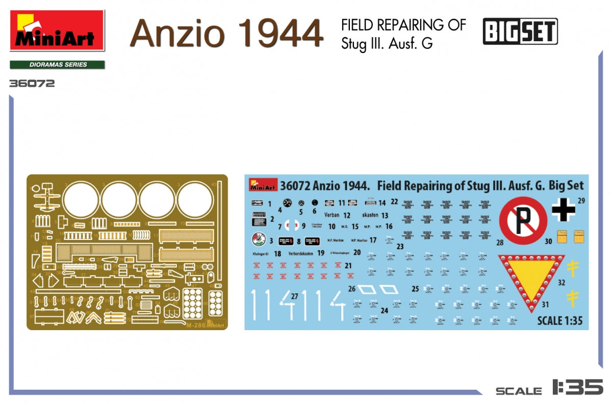 MiniArt 36072 Anzio 1944. Field Repairing of Stug III. Ausf. G. BIG SET 1/35 – zdjęcie 10