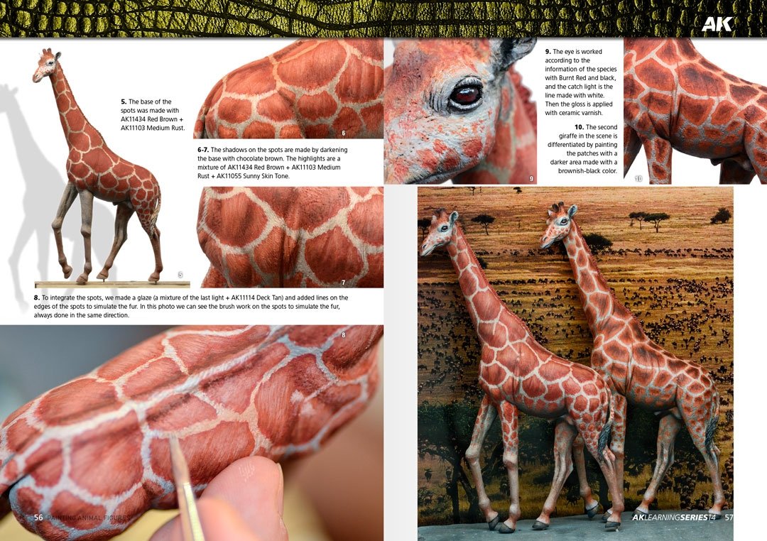 AK Interactive AK518 AK LEARNING 14: PAINTING ANIMAL FIGURES English – zdjęcie 9