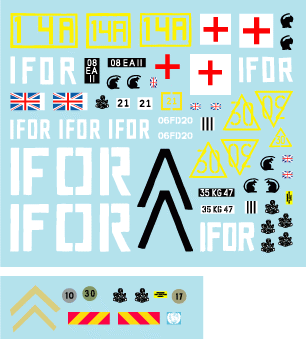 Star Decals 35-C1067 The Light Infantry. IFOR Bosnia. FV432, Scimitar and Warrior ISV 1/35 – zdjęcie 2