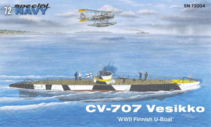 Special Navy 72004 CV-707 Vesikko &amp;#39;WWII Finnish U-Boat&amp;#39; 1/72