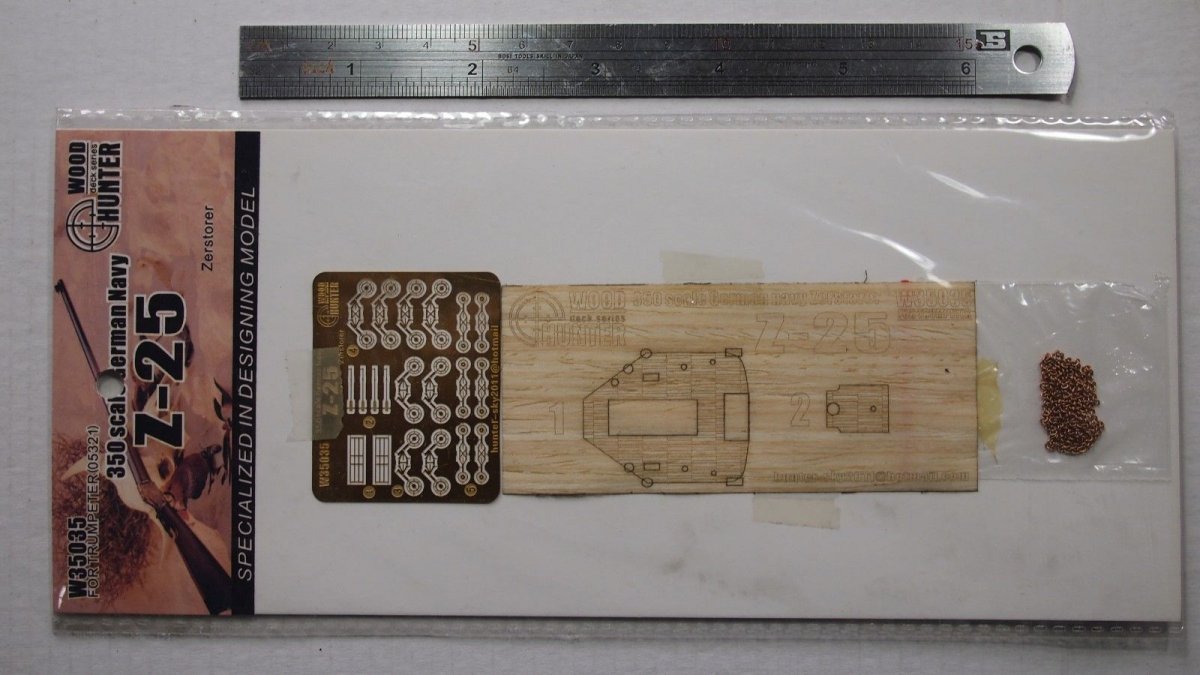 Wood Hunter W35035 Wood deck German Zerstorer Z-25 for Trumpeter 05321 1/350 – zdjęcie 2