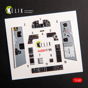 Décalcomanies 3D intérieures KELIK K48069 pour maquette AFV Club au 1/48 – image 2