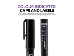Gaahleri GM-MS05 Metallic Series Markers Gun Metal