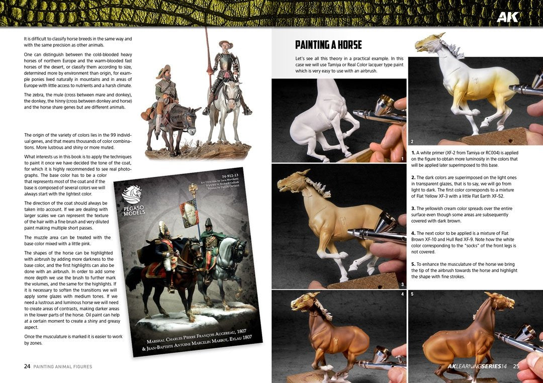 AK Interactive AK518 AK LEARNING 14: PAINTING ANIMAL FIGURES English – zdjęcie 3