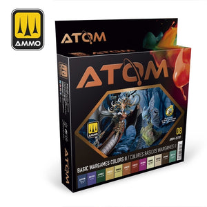 AMMO of Mig Jimenez ATOM 20707 Basic Wargames Colors II Set 12 x 20 ml