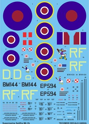 Techmod 24002 - Supermarine Spitfire Mk VB 1/24