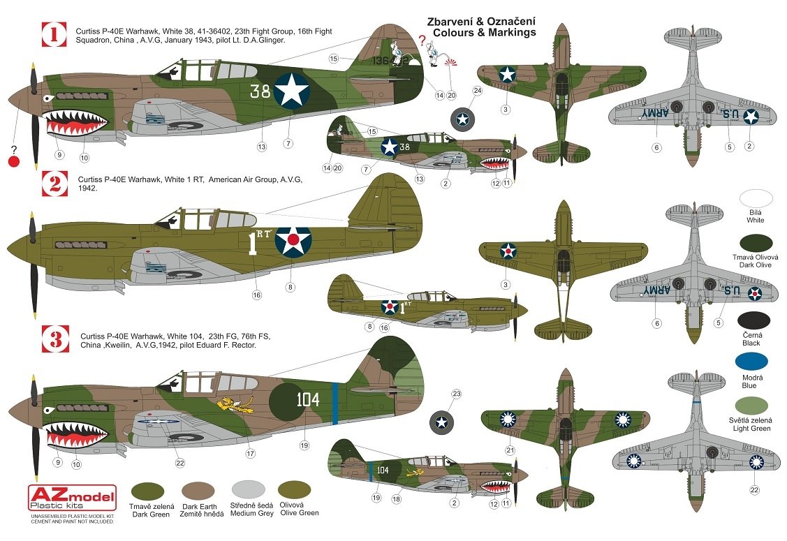 AZ Model AZ7696 P-40E Warhawk „AVG“ 1/72 – zdjęcie 2