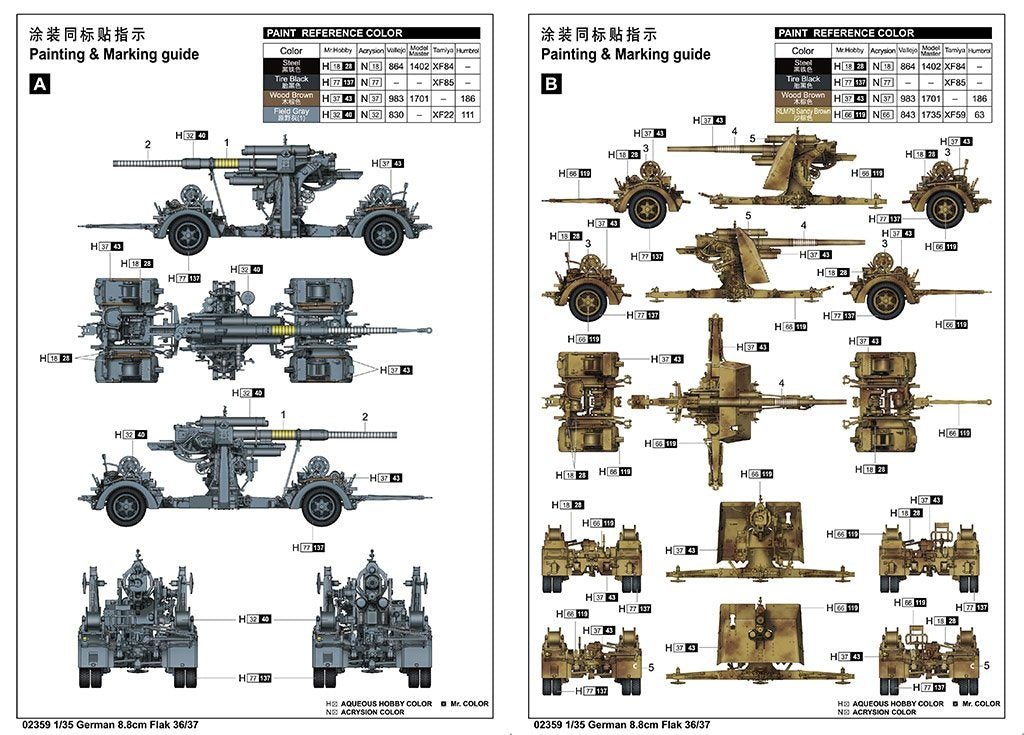 Trumpeter 02359 German 8.8cm Flak 36/37 1/35 – zdjęcie 4