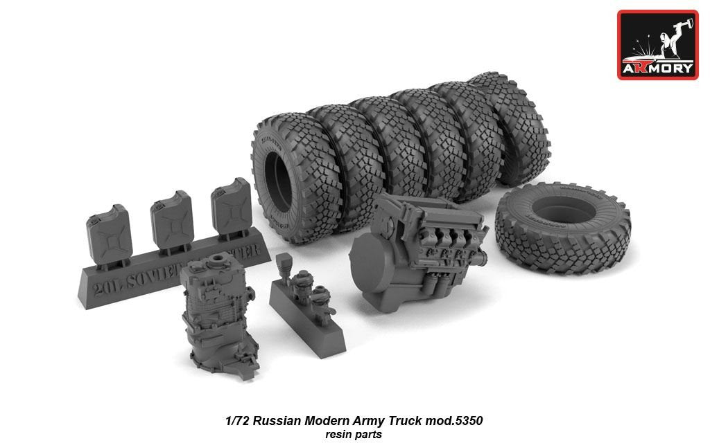 Armory Models 72406-R Russian Modern 4×4 Military Cargo Truck mod.4350 1/72 – image 9