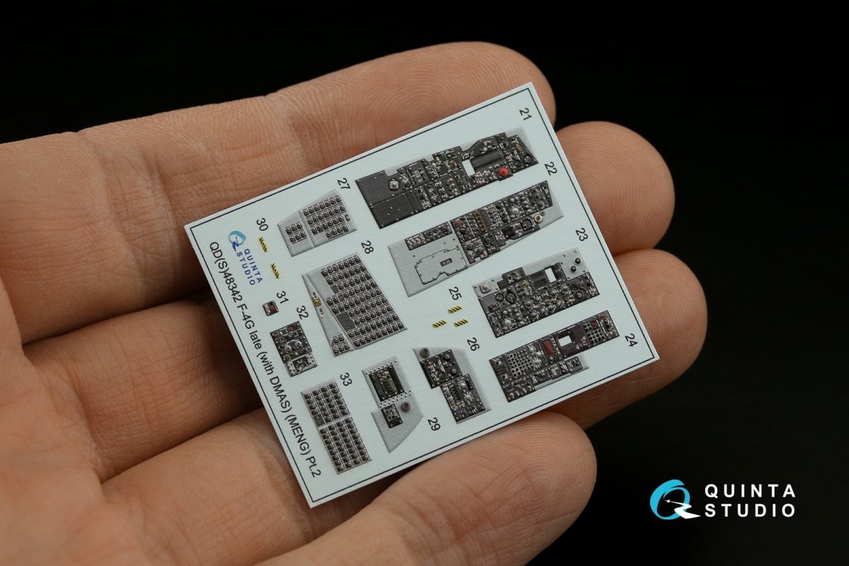 Quinta Studio QD+48342 F-4G late 3D-Printed &amp;amp; coloured Interior on decal paper (Meng) (with 3D-printed resin parts) 1/48 – zdjęcie 5