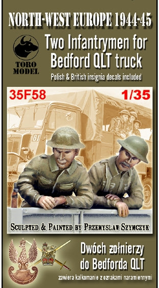 Toro 35F58 NWE 1944-45 - Dwóch żołnierzy do Bedforda QLT Do modelu firmy IBG 1/35