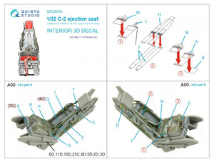 Quinta Studio QR32016 C-2 seat for F-104 family (Italeri) 1/32 – Bild 2