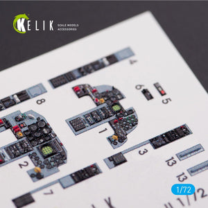 KELIK K72004 F-5F &amp;quot;TIGER II&amp;quot; FULL INTERIOR 3D DECALS FOR DREAM MODEL KIT 1/72 – zdjęcie 2
