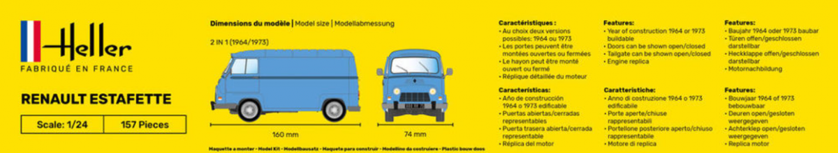 Heller 56743 Starter Kit - Renault Estafette 1/24 – Bild 3
